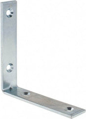 Value Collection - 3-1/2" Long x 3/4" Wide, Steel, Corner Brace - Zinc Plated - Best Tool & Supply