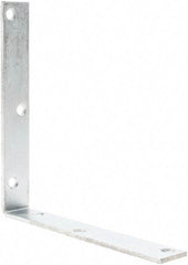 Value Collection - 8" Long x 1-1/4" Wide, Steel, Corner Brace - Zinc Plated - Best Tool & Supply
