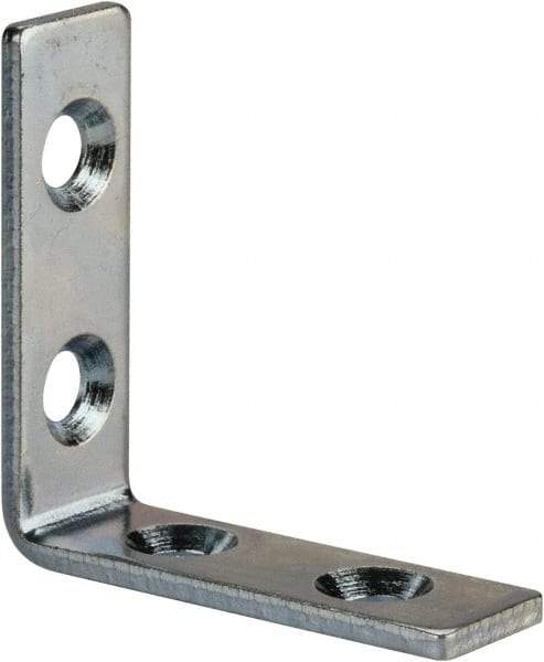 Value Collection - 1-1/2" Long x 1/2" Wide, Steel, Corner Brace - Zinc Plated - Best Tool & Supply