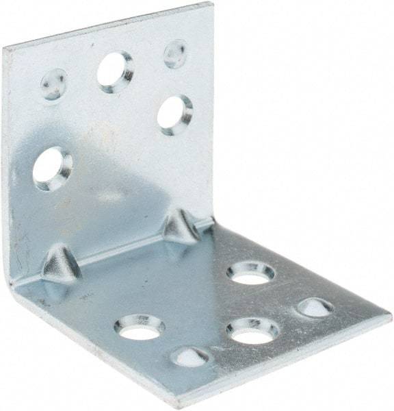 Value Collection - 1-1/2" Long x 1-1/2" Wide, Steel, Corner Brace - Zinc Plated - Best Tool & Supply