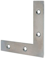 Value Collection - 3" Long x 0.620" Wide, Steel, Corner Brace - Zinc Plated - Best Tool & Supply