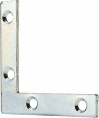 Value Collection - 2" Long x 0.370" Wide, Steel, Corner Brace - Zinc Plated - Best Tool & Supply