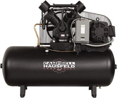 Campbell Hausfeld - 15 hp, 120 Gal Stationary Electric Horizontal Screw Air Compressor - Three Phase, 175 Max psi, 50 CFM, 208-230/460 Volt - Best Tool & Supply