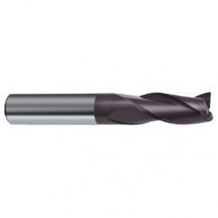 10mm Dia. x 72mm Overall Length 3-Flute Square End Solid Carbide SE End Mill-Round Shank-Center Cut-Firex - Best Tool & Supply