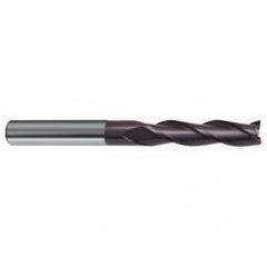 16mm Dia. x 150mm Overall Length 3-Flute Square End Solid Carbide SE End Mill-Round Shank-Center Cut-Firex - Best Tool & Supply