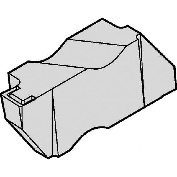 Kennametal - 2M140NG K Grade KCU10, 1.4mm Cutting Width Carbide Grooving Insert - 1.27mm Max Depth of Cut, Left Hand, 0.09mm Corner Radius, AlTiN Finish - Best Tool & Supply