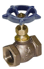 Legend Valve - 2" Pipe, FNPT Ends, Lead Free Brass Rising Stem Globe Valve - Lead Free Brass Disc, Threaded Bonnet, 200 psi WOG, 125 psi WSP, Class 125 - Best Tool & Supply