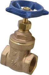 Legend Valve - 3/4" Pipe, Threaded Bronze Solid Wedge Stem Gate Valve - 200 WOG, 125 WSP, Screw-In Bonnet - Best Tool & Supply