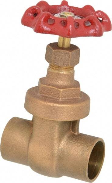 Legend Valve - 1" Pipe, Soldered Bronze Solid Wedge Stem Gate Valve - 200 WOG, 125 WSP, Screw Over Bonnet - Best Tool & Supply