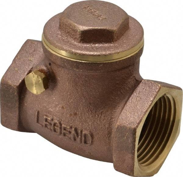 Legend Valve - 1" Brass Check Valve - Inline, FNPT x FNPT, 200 WOG - Best Tool & Supply