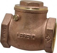 Legend Valve - 1-1/2" Brass Check Valve - Inline, FNPT x FNPT, 200 WOG - Best Tool & Supply