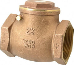 Legend Valve - 2-1/2" Brass Check Valve - Inline, FNPT x FNPT, 200 WOG - Best Tool & Supply