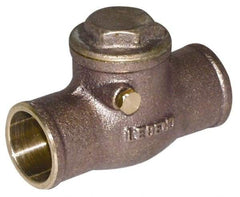 Legend Valve - 1-1/4" Brass Check Valve - Soldered x Soldered, 200 WOG - Best Tool & Supply