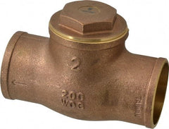 Legend Valve - 2" Brass Check Valve - Soldered x Soldered, 200 WOG - Best Tool & Supply