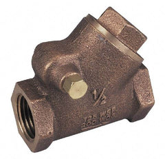 Legend Valve - 1-1/4" Bronze Check Valve - Y-Pattern, FNPT x FNPT, 300 WOG - Best Tool & Supply