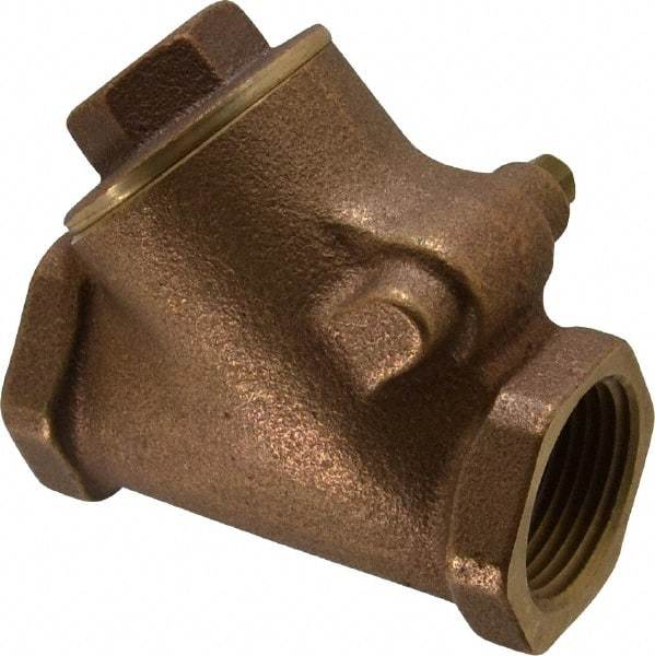 Legend Valve - 1" Bronze Check Valve - Y-Pattern, FNPT x FNPT, 300 WOG - Best Tool & Supply