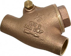 Legend Valve - 1/2" Bronze Check Valve - Y-Pattern, Soldered x Soldered, 300 WOG - Best Tool & Supply