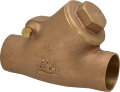 Legend Valve - 1-1/2" Bronze Check Valve - Y-Pattern, Soldered x Soldered, 300 WOG - Best Tool & Supply