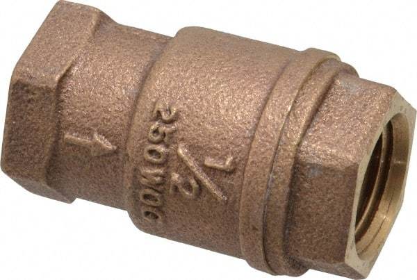 Legend Valve - 1/2" Bronze Check Valve - Inline, FNPT x FNPT, 250 WOG - Best Tool & Supply