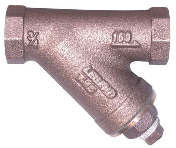 Legend Valve - 3" Pipe, FNPT Ends, Cast Iron Y-Strainer - 500 psi WOG Rating, 250 psi WSP Rating - Best Tool & Supply