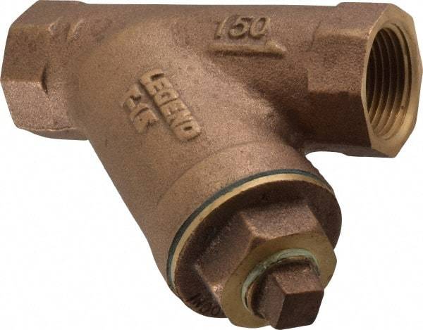 Legend Valve - 1" Pipe, FNPT Ends, Bronze Y-Strainer - 300 psi WOG Rating, 150 psi WSP Rating - Best Tool & Supply