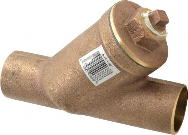 Legend Valve - 1-1/2" Pipe, Solder Ends, Bronze Y-Strainer - 300 psi WOG Rating, 150 psi WSP Rating - Best Tool & Supply