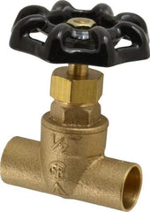 Legend Valve - 1/2" Pipe, 125 psi WOG Rating, Brass, Stop Valve - Handwheel Handle, Soldered x Soldered End Connections - Best Tool & Supply