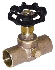 Legend Valve - 3/4" Pipe, 125 psi WOG Rating, Lead Free Brass Stop & Waste Valve - Handwheel Handle, C x C Sweat End Connections - Best Tool & Supply