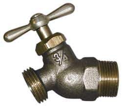 Legend Valve - 3/4" Pipe, 125 psi WOG Rating, Lead Free Brass Hose Bibb, Stop Valve - Tee Handle, FNPT x GHT End Connections - Best Tool & Supply