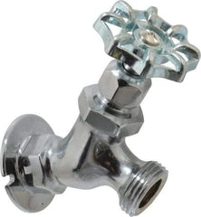 Legend Valve - 1/2" Pipe, Chrome Plated Brass Sillcock - Handwheel Handle, FNPT x GHT End Connections, 125 psi WOG Rating - Best Tool & Supply