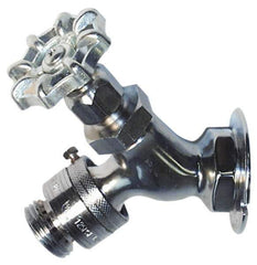 Legend Valve - 1/2" Pipe, Chrome Plated Brass Sillcock with Vacuum Breaker - Handwheel Handle, FNPT x GHT End Connections, 125 psi WOG Rating - Best Tool & Supply