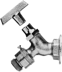 Legend Valve - 3/4" Pipe, Chrome Plated Brass Sillcock with Vacuum Breaker - Loosekey Handle, FNPT x GHT End Connections, 125 psi WOG Rating - Best Tool & Supply