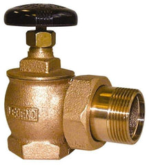 Legend Valve - 1-1/2" Pipe, 60 psi WOG Rating, FNPT x Male Union End Connections, Handwheel Steam Angle Radiator Valve - 15 psi Steam Pressure Rating, Bronze - Best Tool & Supply