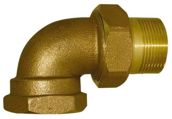 Legend Valve - 1/2" Pipe, 60 psi WOG Rating, FNPT x Male Union End Connections, Union Elbow Radiator Valve - 15 psi Steam Pressure Rating, Bronze - Best Tool & Supply