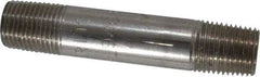 Merit Brass - Schedule 40, 1/8" Pipe x 2" Long, Grade 304/304L Stainless Steel Pipe Nipple - Welded & Threaded - Best Tool & Supply