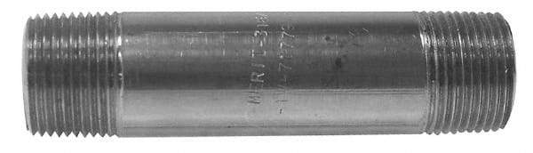 Merit Brass - Schedule 40, 1-1/4" Pipe x 48" Long, Grade 304/304L Stainless Steel Pipe Nipple - Welded & Threaded - Best Tool & Supply