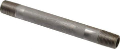 Merit Brass - Schedule 40, 1/8" Pipe x 3-1/2" Long, Grade 304/304L Stainless Steel Pipe Nipple - Welded & Threaded - Best Tool & Supply