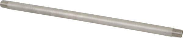 Merit Brass - Schedule 40, 1/4" Pipe x 12" Long, Grade 304/304L Stainless Steel Pipe Nipple - Welded & Threaded - Best Tool & Supply