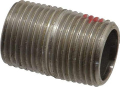 Merit Brass - Schedule 40, 3/8" Pipe x 1" Long, Grade 304/304L Stainless Steel Pipe Nipple - Welded & Threaded - Best Tool & Supply