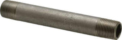 Merit Brass - Schedule 40, 3/8" Pipe x 4-1/2" Long, Grade 304/304L Stainless Steel Pipe Nipple - Welded & Threaded - Best Tool & Supply