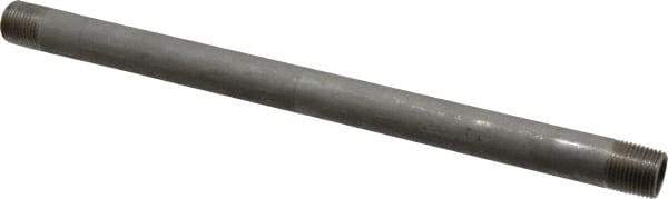 Merit Brass - Schedule 40, 3/8" Pipe x 10" Long, Grade 304/304L Stainless Steel Pipe Nipple - Welded & Threaded - Best Tool & Supply