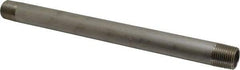 Merit Brass - Schedule 40, 1/2" Pipe x 10" Long, Grade 304/304L Stainless Steel Pipe Nipple - Welded & Threaded - Best Tool & Supply