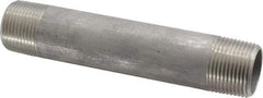 Merit Brass - Schedule 40, 3/4" Pipe x 5" Long, Grade 304/304L Stainless Steel Pipe Nipple - Welded & Threaded - Best Tool & Supply