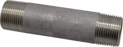 Merit Brass - Schedule 40, 1" Pipe x 5" Long, Grade 304/304L Stainless Steel Pipe Nipple - Welded & Threaded - Best Tool & Supply