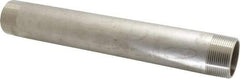 Merit Brass - Schedule 40, 1-1/2" Pipe x 12" Long, Grade 304/304L Stainless Steel Pipe Nipple - Welded & Threaded - Best Tool & Supply