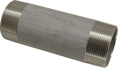 Merit Brass - Schedule 40, 2" Pipe x 6" Long, Grade 304/304L Stainless Steel Pipe Nipple - Welded & Threaded - Best Tool & Supply