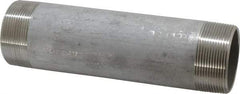 Merit Brass - Schedule 40, 2" Pipe x 8" Long, Grade 304/304L Stainless Steel Pipe Nipple - Welded & Threaded - Best Tool & Supply