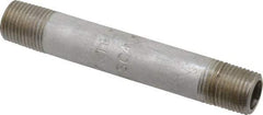 Merit Brass - Schedule 40, 1/8" Pipe x 2-1/2" Long, Grade 316/316L Stainless Steel Pipe Nipple - Welded & Threaded - Best Tool & Supply