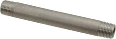 Merit Brass - Schedule 40, 1/8" Pipe x 3" Long, Grade 316/316L Stainless Steel Pipe Nipple - Welded & Threaded - Best Tool & Supply