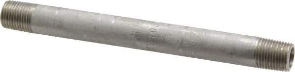 Merit Brass - Schedule 40, 1/8" Pipe x 4" Long, Grade 316/316L Stainless Steel Pipe Nipple - Welded & Threaded - Best Tool & Supply